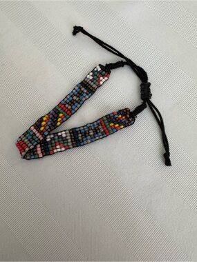 Vintage Julie Rofman Multicolor Beaded Bracelet with adjustable strap